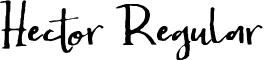 Hector Regular font - Hector_Demo.ttf