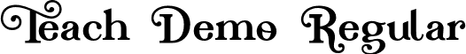 Teach Demo Regular font - TeachDemo-Regular.otf