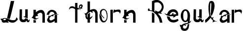 Luna thorn Regular font - Rouse Thron.ttf