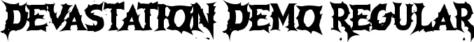 Devastation DEMO Regular font - LJDSDVTN_DEMO.ttf