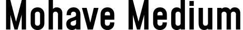 Mohave Medium font - Mohave-Medium.ttf