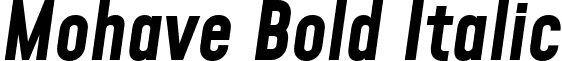 Mohave Bold Italic font - Mohave-BoldItalic.ttf