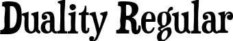 Duality Regular font - duality.regular.ttf