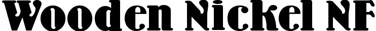 Wooden Nickel NF font - woodennickelblack.regular.ttf