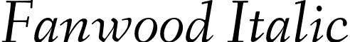 Fanwood Italic font - fanwood.italic.otf