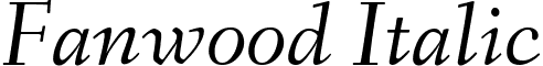 Fanwood Italic font - fanwood.italic.ttf