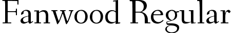 Fanwood Regular font - fanwood.regular.ttf