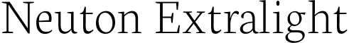 Neuton Extralight font - neuton.extralight.ttf