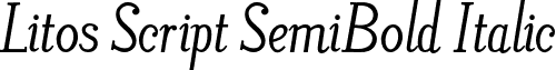 Litos Script SemiBold Italic font - litos-script.semibold-italic.otf