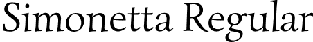 Simonetta Regular font - simonetta.regular.otf