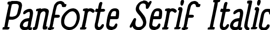 Panforte Serif Italic font - panforte-serif.italic.otf