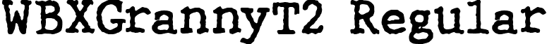 WBXGrannyT2 Regular font - wbx.grannyt2.ttf