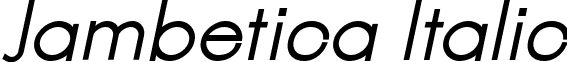 Jambetica Italic font - jambetica.italic.ttf