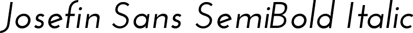 Josefin Sans SemiBold Italic font - josefin-sans.semibold-italic.ttf
