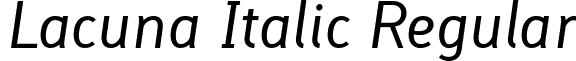 Lacuna Italic Regular font - lacuna.italic.ttf