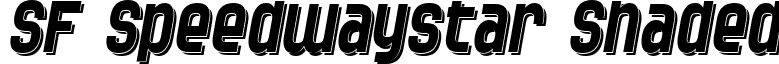 SF Speedwaystar Shaded font - sf-speedwaystar.shaded-italic.ttf