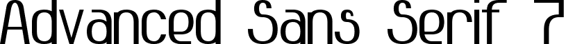 Advanced Sans Serif 7 font - advanced-sans-serif-7.bold.ttf
