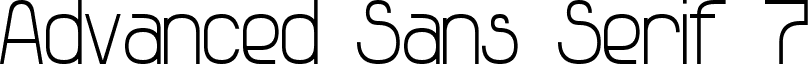 Advanced Sans Serif 7 font - advanced-sans-serif-7.regular.ttf