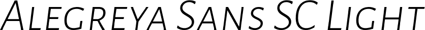 Alegreya Sans SC Light font - alegreya-sans-sc.light-italic.ttf