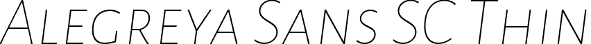 Alegreya Sans SC Thin font - alegreya-sans-sc.thin-italic.ttf