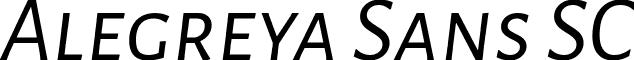 Alegreya Sans SC font - alegreya-sans-sc.italic.ttf