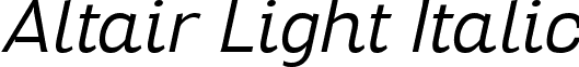 Altair Light Italic font - altair.light-italic.ttf