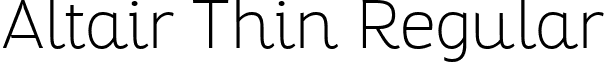 Altair Thin Regular font - altair.thin.ttf