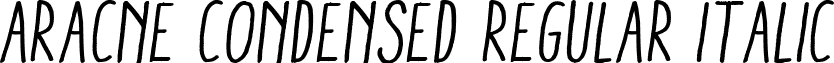 Aracne Condensed Regular Italic font - aracne-condensed.condensed-regular-italic.ttf