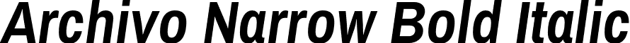 Archivo Narrow Bold Italic font - archivo-narrow.bold-italic.otf