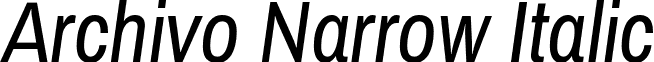 Archivo Narrow Italic font - archivo-narrow.italic.ttf