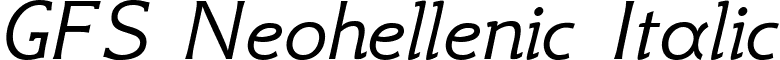 GFS Neohellenic Italic font - gfs-neohellenic.italic.ttf