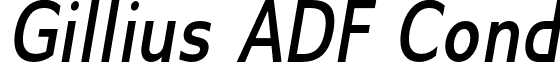 Gillius ADF Cond font - gillius-adf.bold-cond-italic.otf