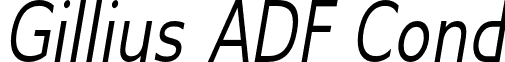 Gillius ADF Cond font - gillius-adf.cond-italic.otf