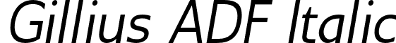 Gillius ADF Italic font - gillius-adf.italic.otf