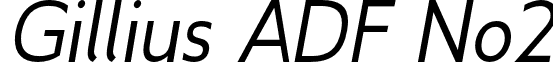 Gillius ADF No2 font - gillius-adf.no2-italic.otf