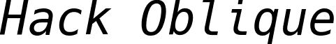 Hack Oblique font - hack.regularoblique.ttf