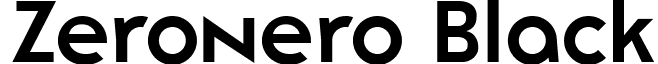 Zeronero Black font - zeronero.black.ttf