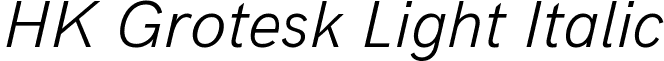 HK Grotesk Light Italic font - hk-grotesk.light-italic.ttf