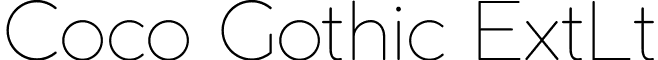 Coco Gothic ExtLt font - coco-gothic.ultralight.ttf