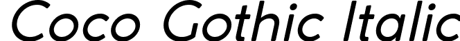 Coco Gothic Italic font - coco-gothic.italic.ttf