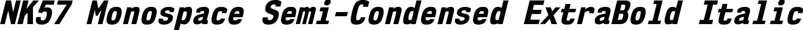 NK57 Monospace Semi-Condensed ExtraBold Italic font - nk57-monospace.semi-condensed-extrabold-italic.ttf