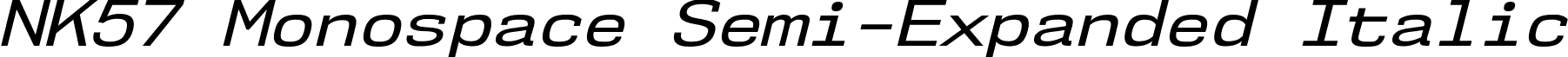 NK57 Monospace Semi-Expanded Italic font - nk57-monospace.semi-expanded-italic.ttf