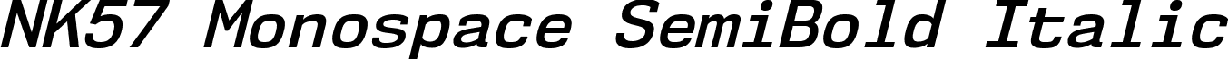 NK57 Monospace SemiBold Italic font - nk57-monospace.semibold-italic.ttf