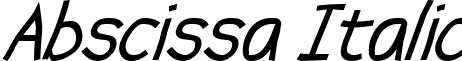 Abscissa Italic font - abscissa.italic.ttf