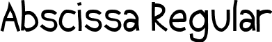 Abscissa Regular font - abscissa.regular.ttf