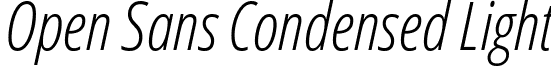 Open Sans Condensed Light font - open-sans-condensed.light-italic.ttf