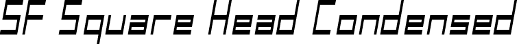 SF Square Head Condensed font - sf-square-head.condensed-italic.ttf