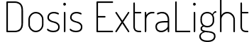 Dosis ExtraLight font - dosis.extralight.ttf