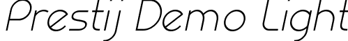 Prestij Demo Light font - prestij-demo.light-italic.otf