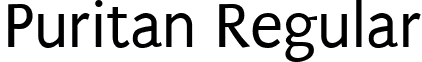 Puritan Regular font - puritan.regular.ttf